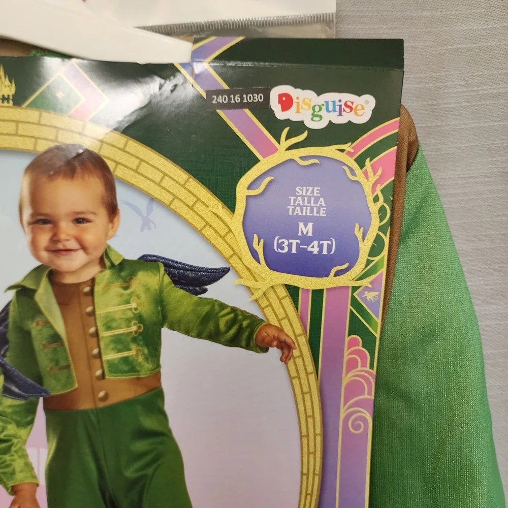 Disguise Wicked Movie Flying Monkey Toddler Costume Green Jumpsuit Wings 3T-4T - Picture 3 of 7